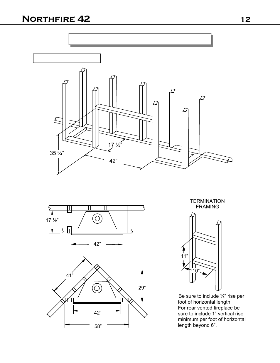 Northfire 42, 12 installation instructions | Archgard 42-DVT40N User Manual | Page 12 / 38