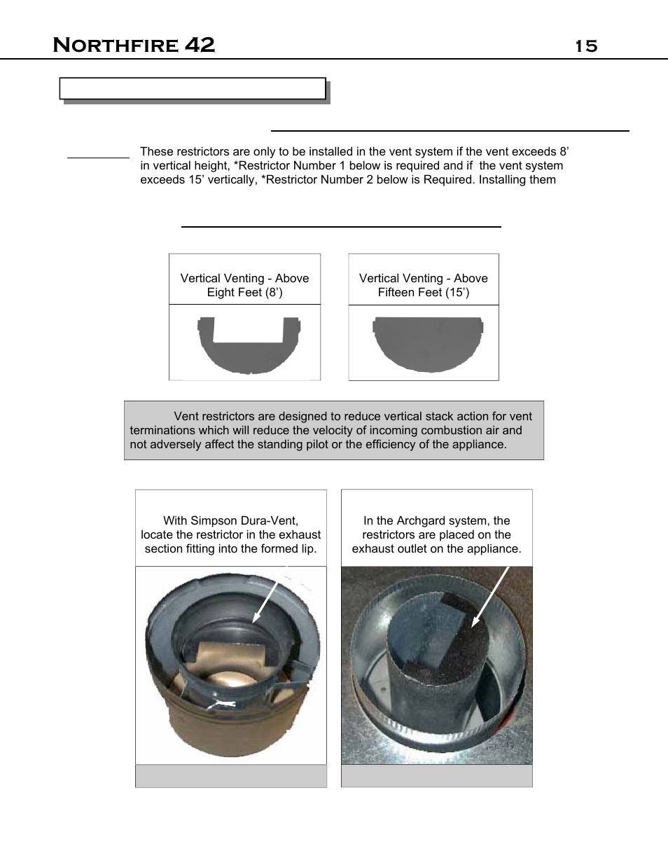 Northfire 42 | Archgard 42-DVT40N User Manual | Page 15 / 38