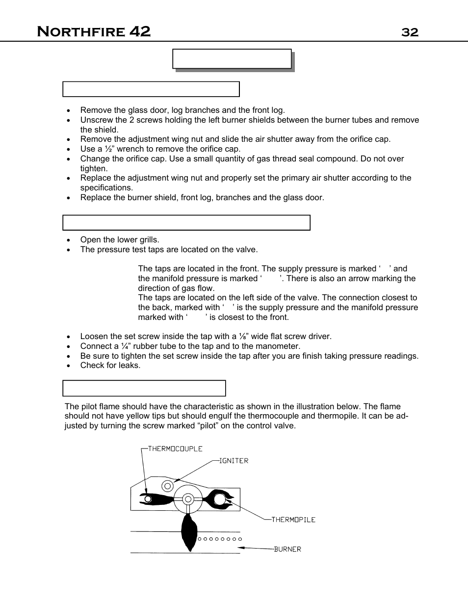 Northfire 42, 32 servicing | Archgard 42-DVT40N User Manual | Page 32 / 38