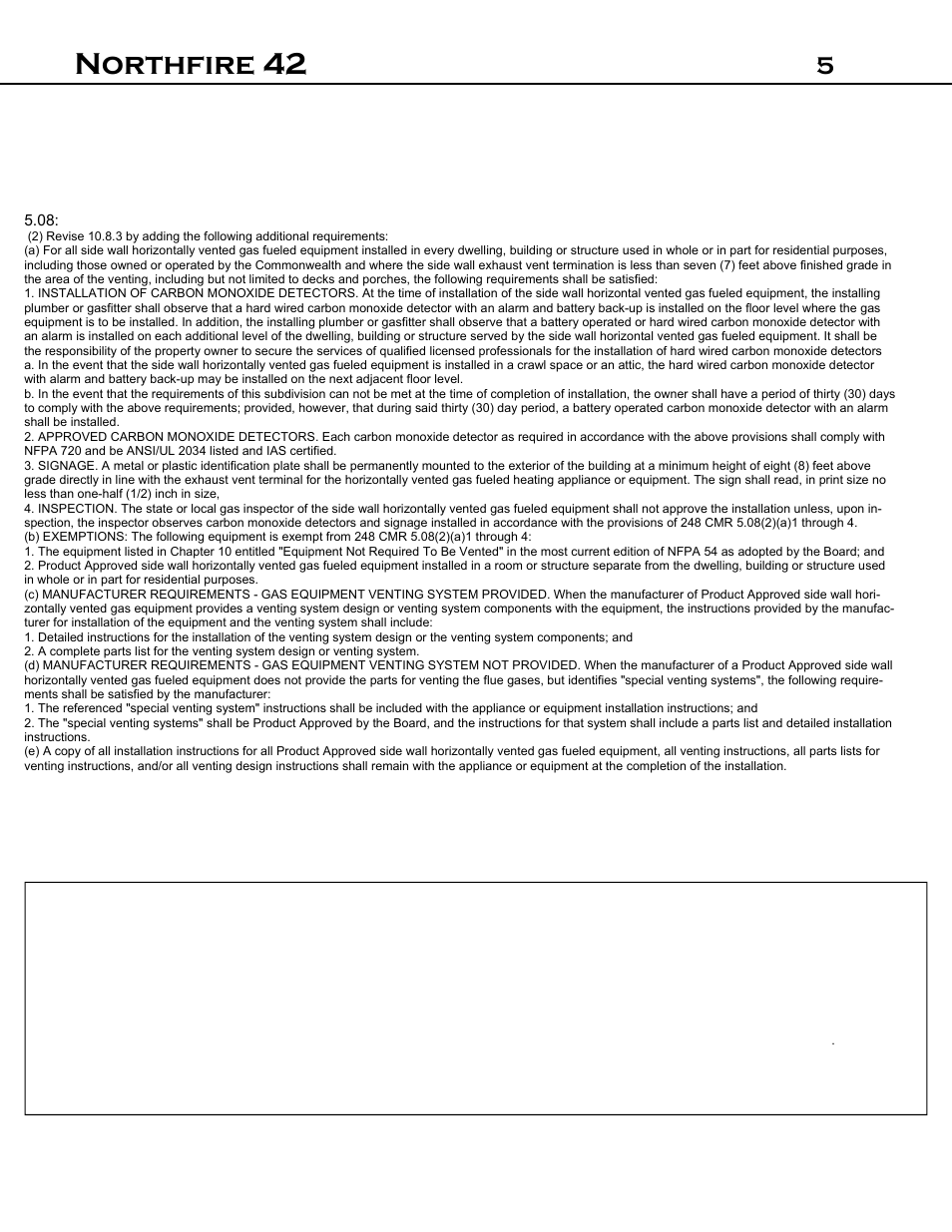 Northfire 42 | Archgard 42-DVT40N User Manual | Page 5 / 38