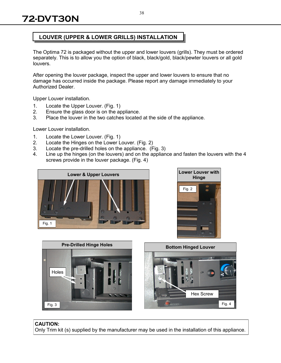 Dvt30n | Archgard 72-DVT30N User Manual | Page 38 / 53