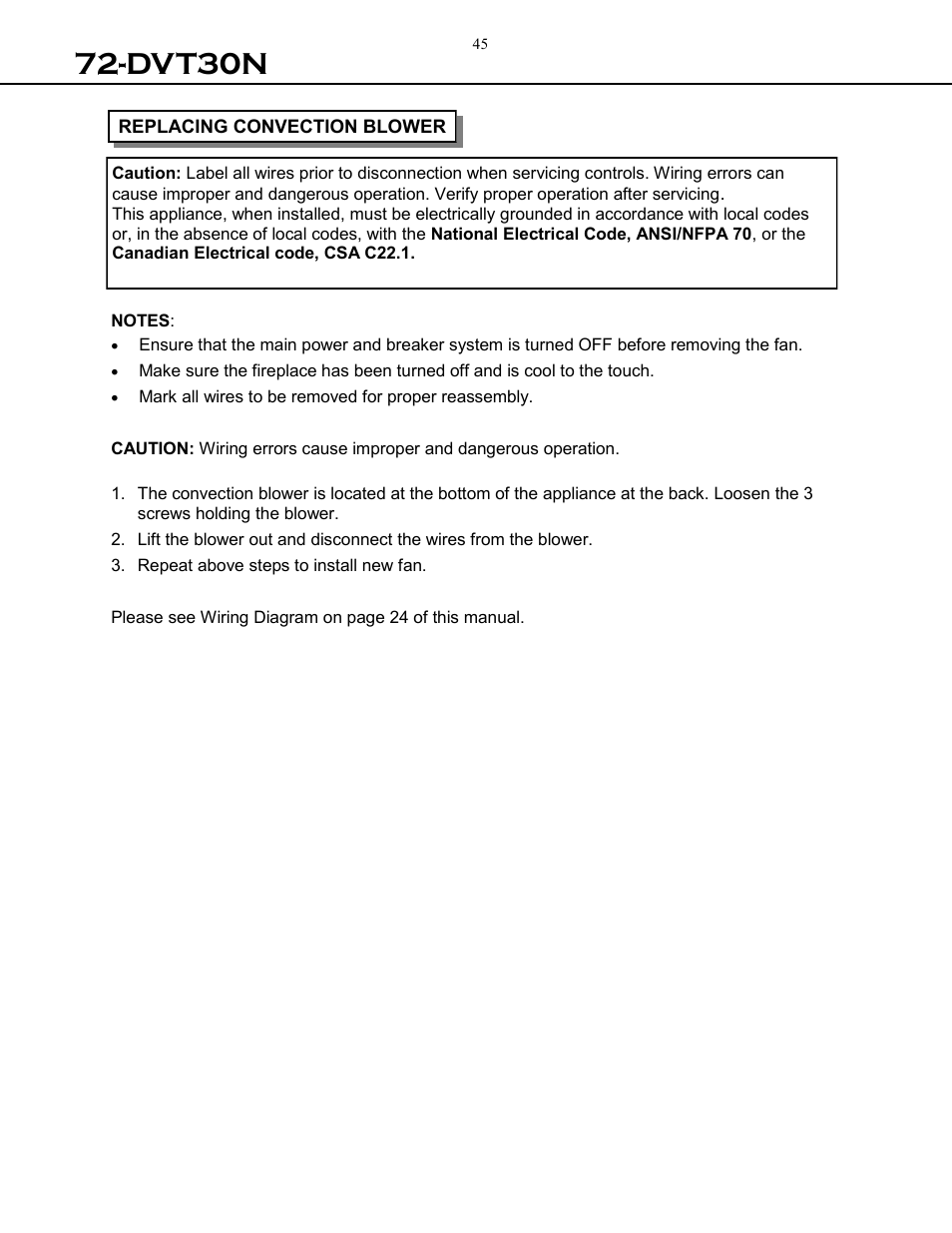 Dvt30n | Archgard 72-DVT30N User Manual | Page 45 / 53