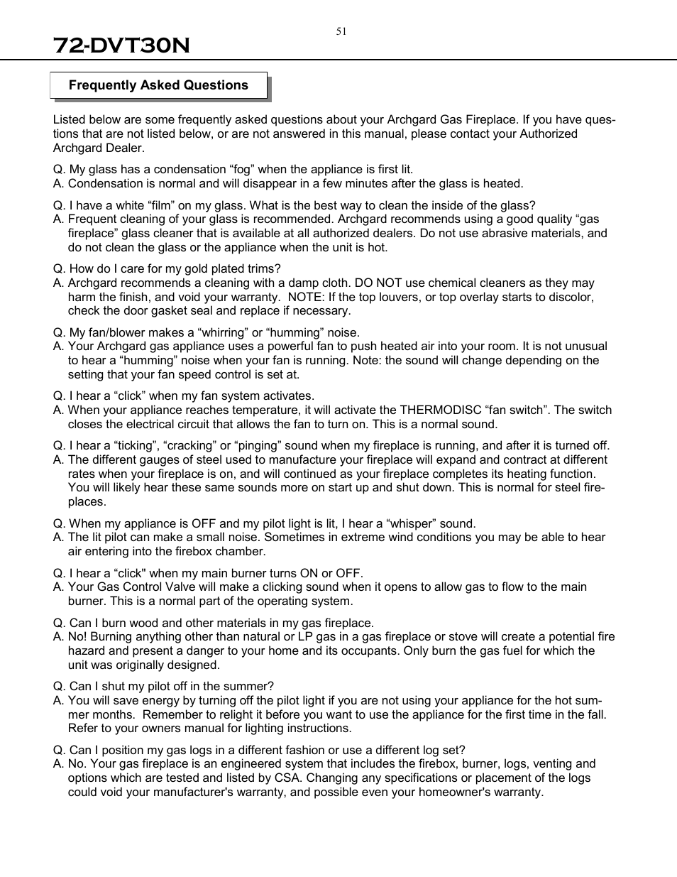 Dvt30n | Archgard 72-DVT30N User Manual | Page 51 / 53