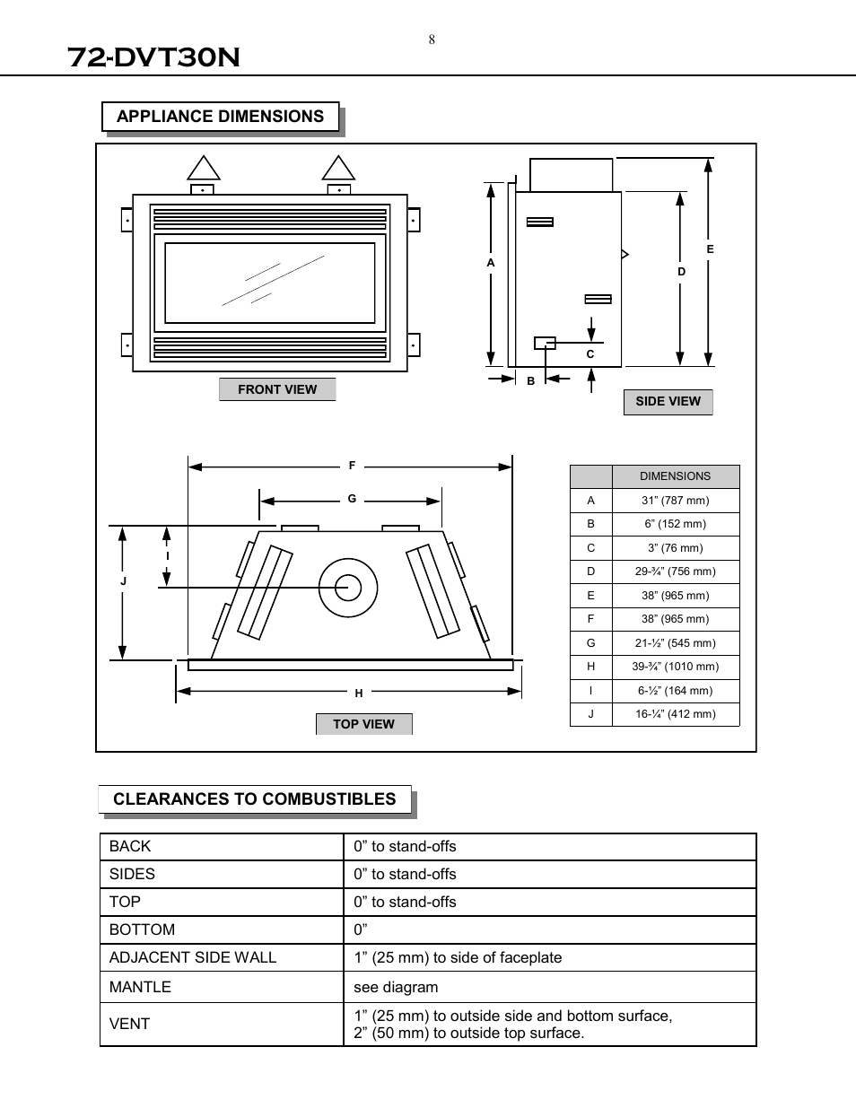 Dvt30n | Archgard 72-DVT30N User Manual | Page 8 / 53