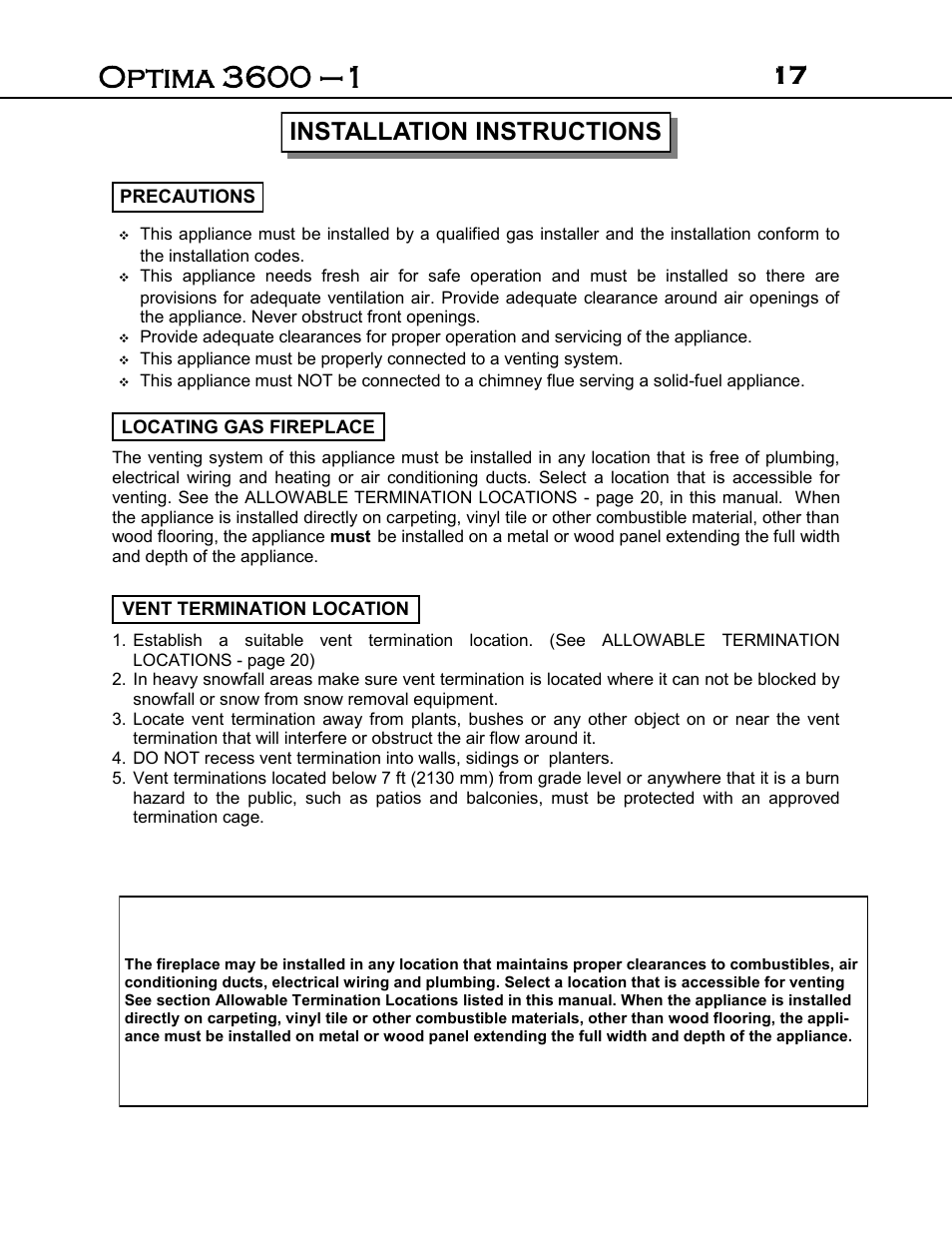 Installation instructions | Archgard 3600-DVTR24N User Manual | Page 17 / 44