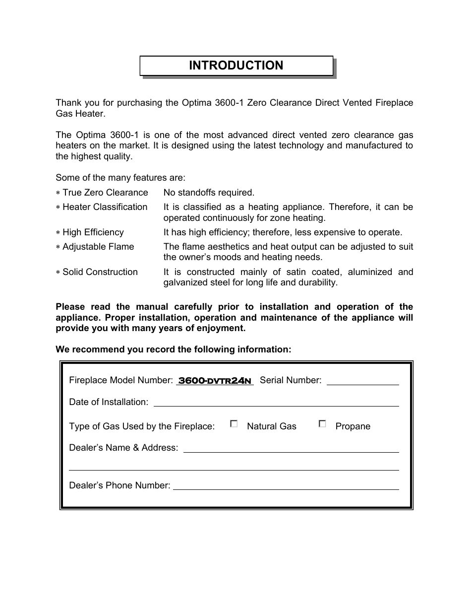 Introduction | Archgard 3600-DVTR24N User Manual | Page 3 / 44