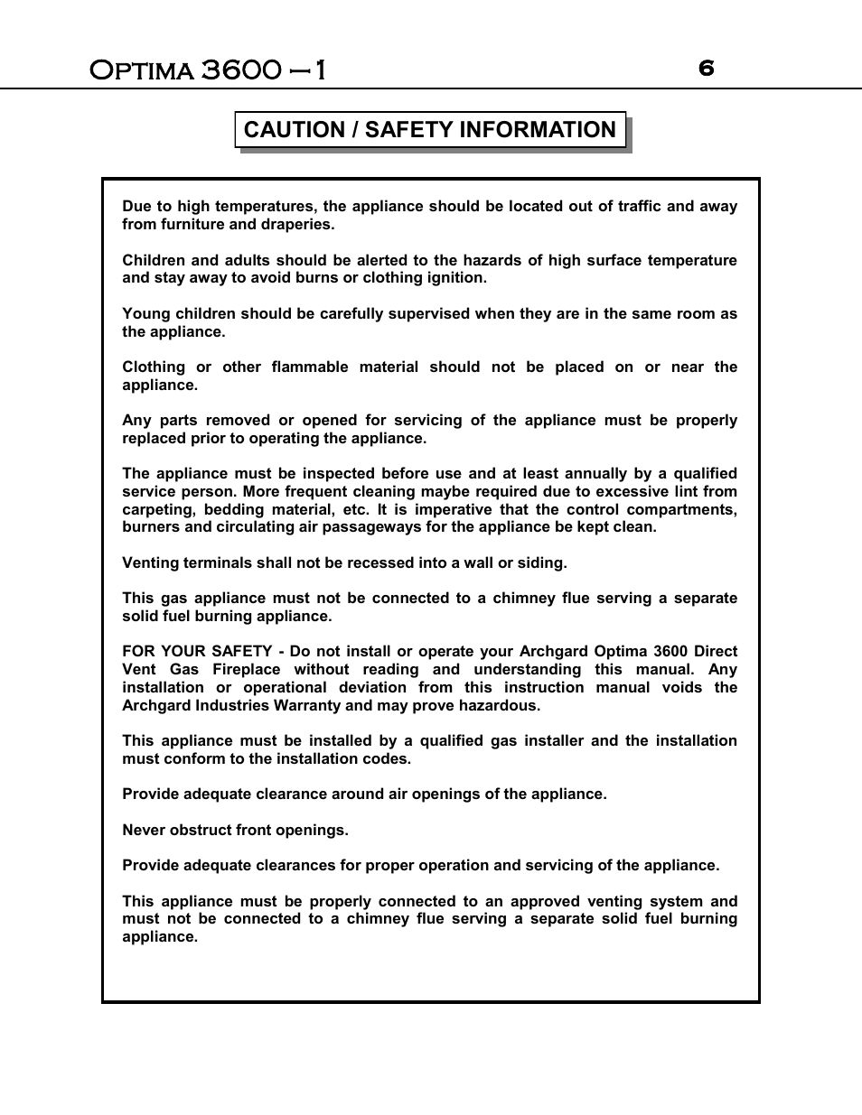 Archgard 3600-DVTR24N User Manual | Page 6 / 44