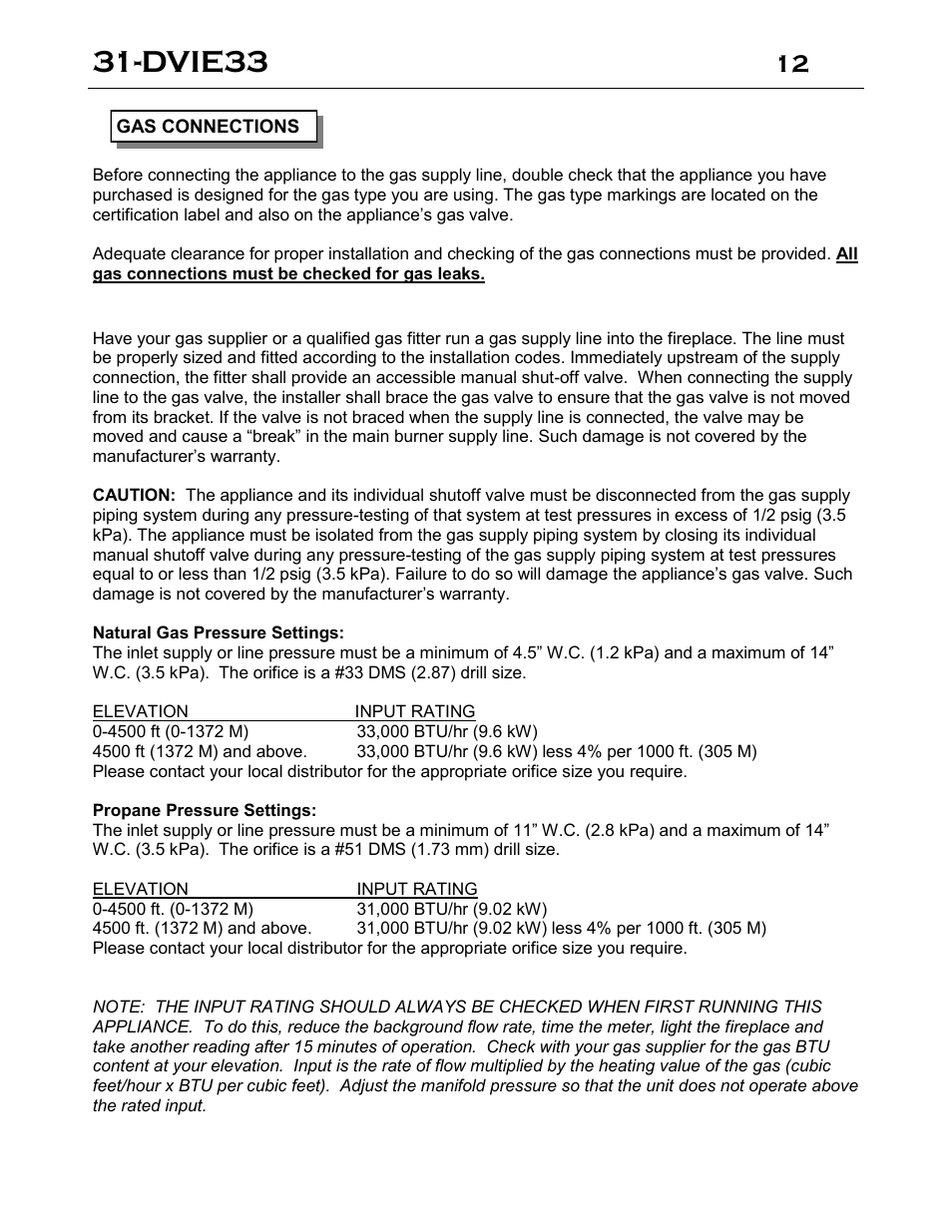 Dvie33 | Archgard 31-DVIE33N User Manual | Page 12 / 48