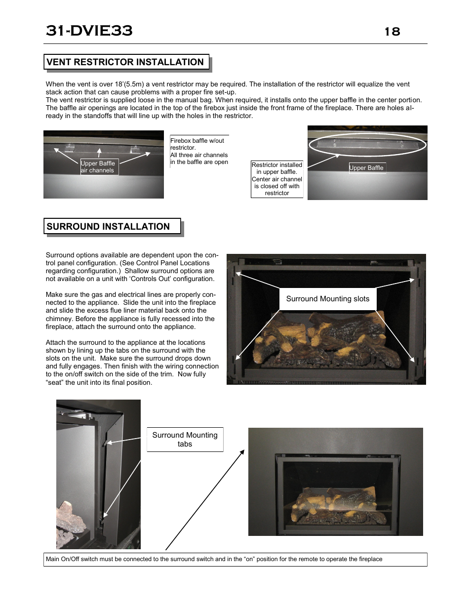 Dvie33 | Archgard 31-DVIE33N User Manual | Page 18 / 48