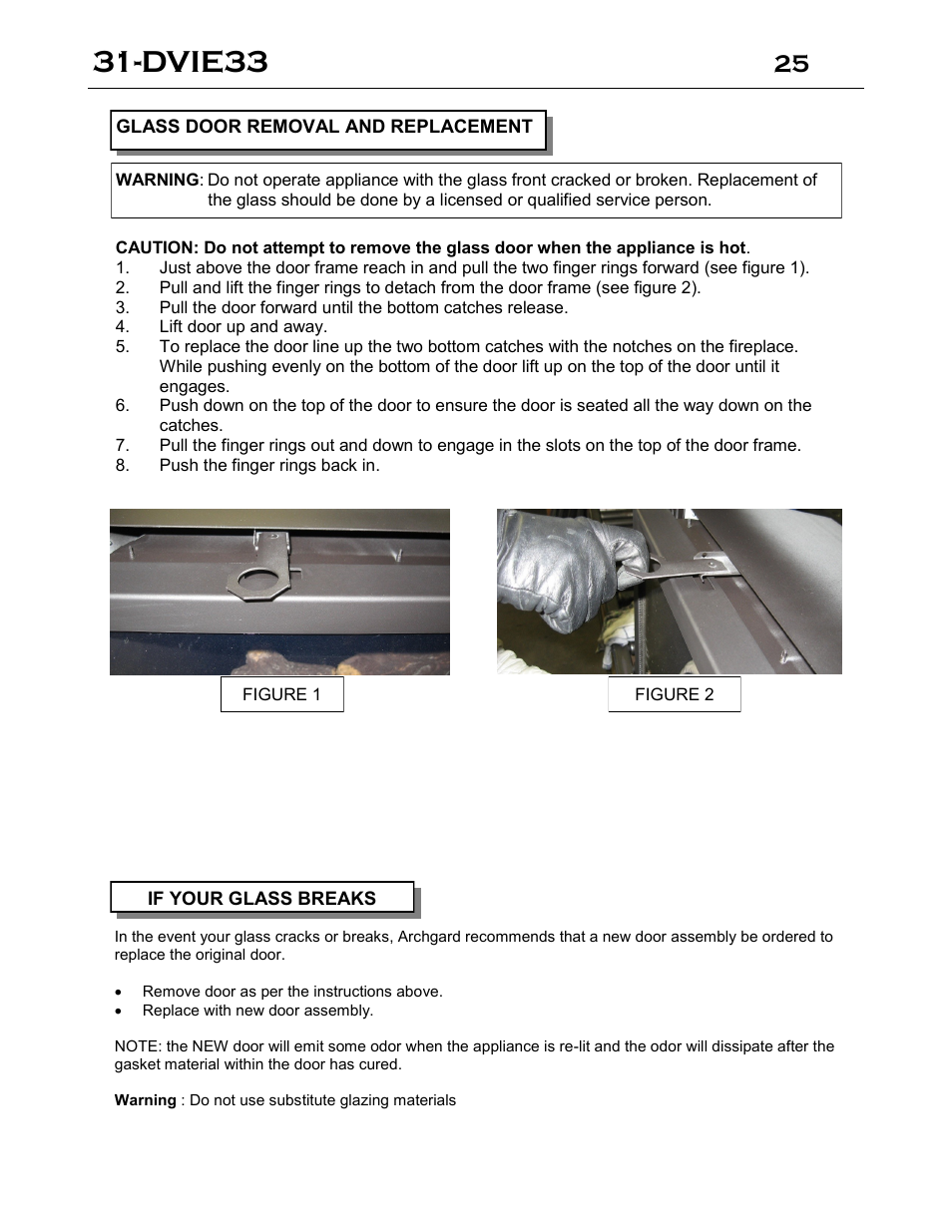 Dvie33 | Archgard 31-DVIE33N User Manual | Page 25 / 48