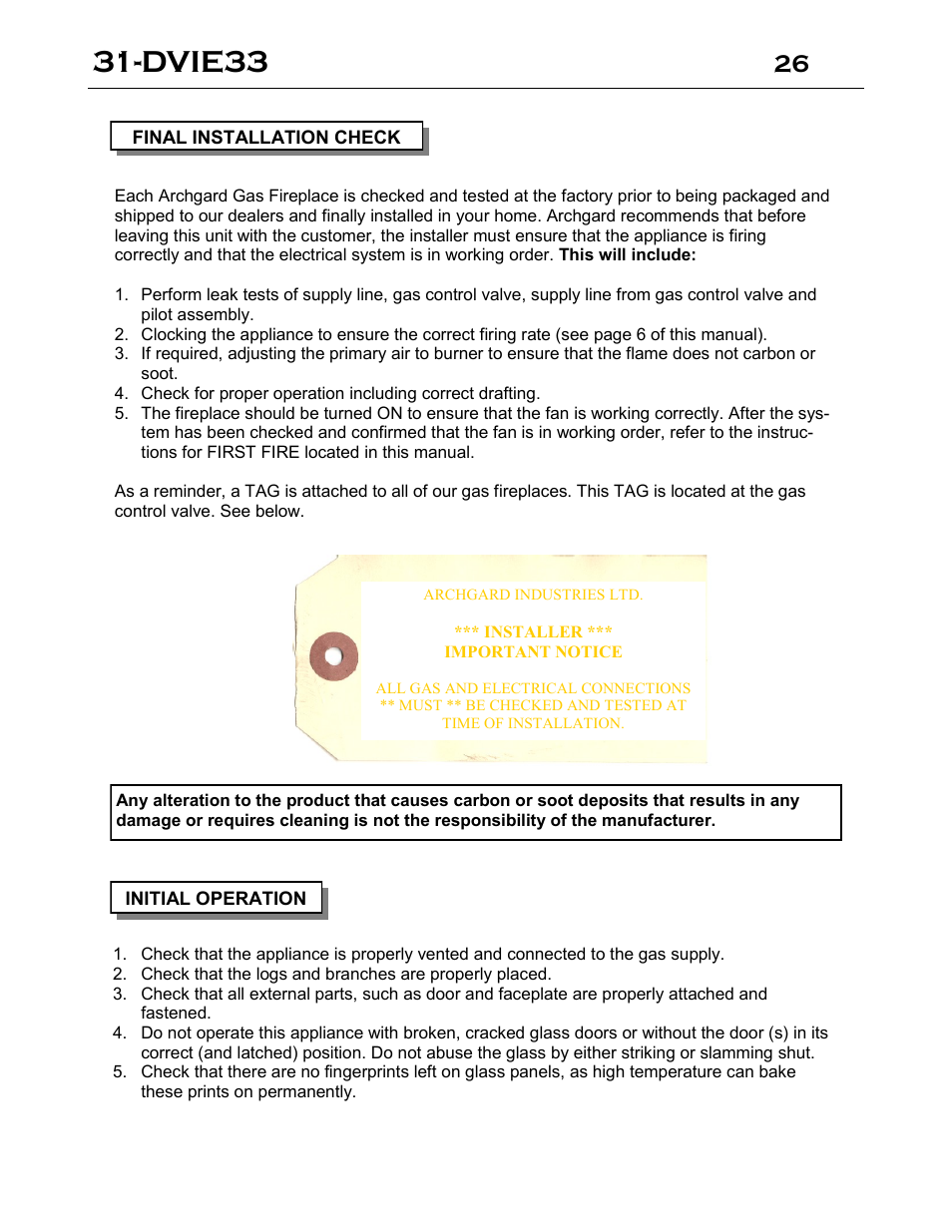 Dvie33 | Archgard 31-DVIE33N User Manual | Page 26 / 48