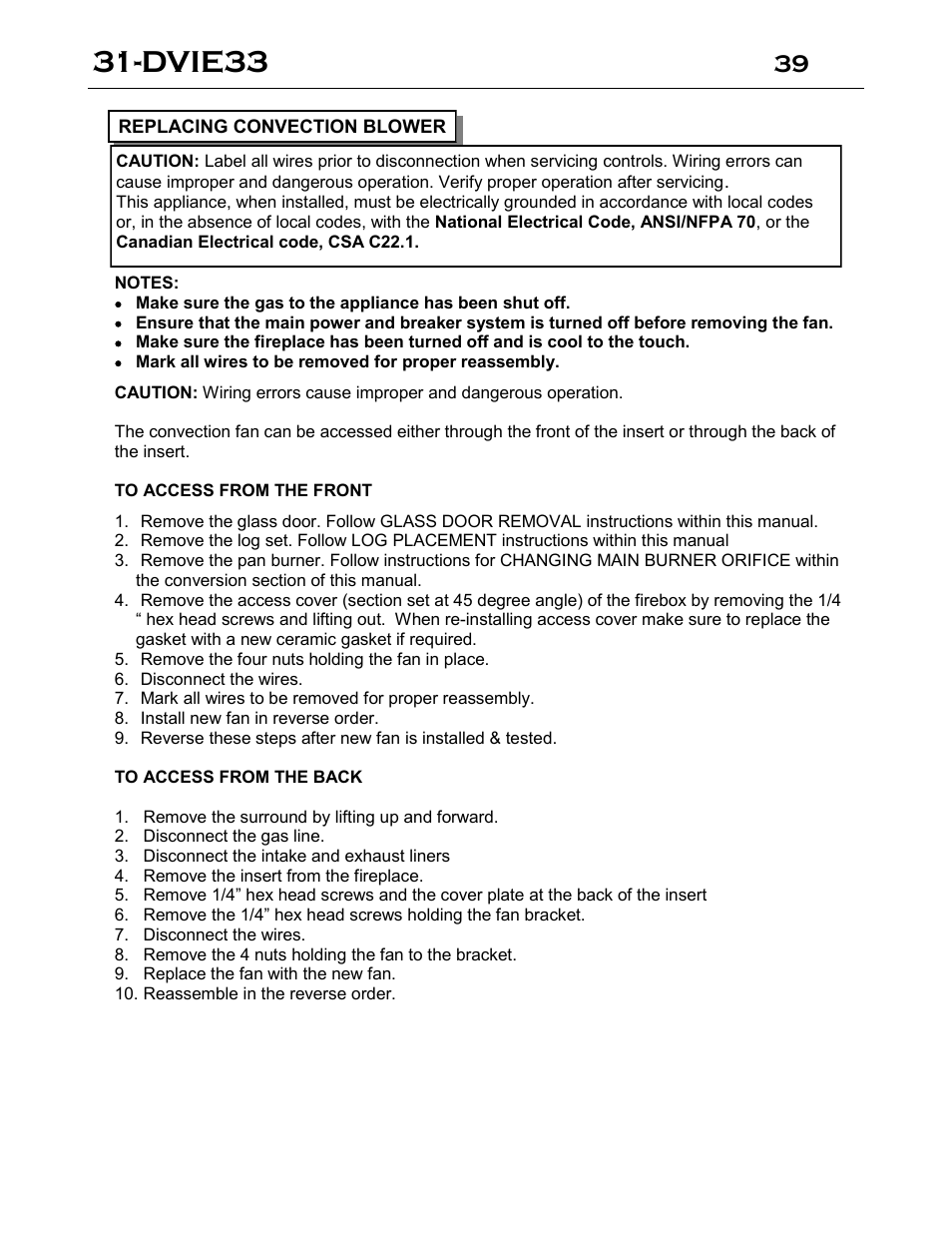 Dvie33 | Archgard 31-DVIE33N User Manual | Page 39 / 48