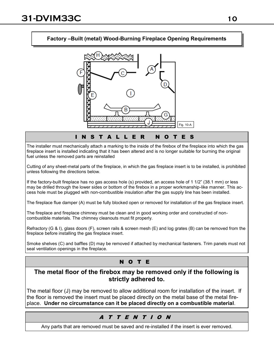 Dvim33c | Archgard 31-DVIM33C User Manual | Page 10 / 40