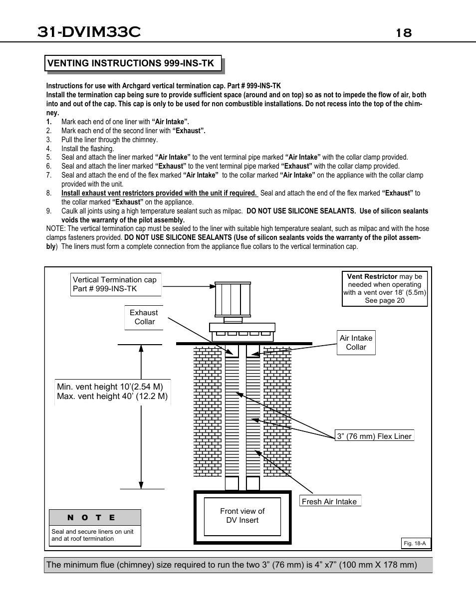 Dvim33c | Archgard 31-DVIM33C User Manual | Page 18 / 40