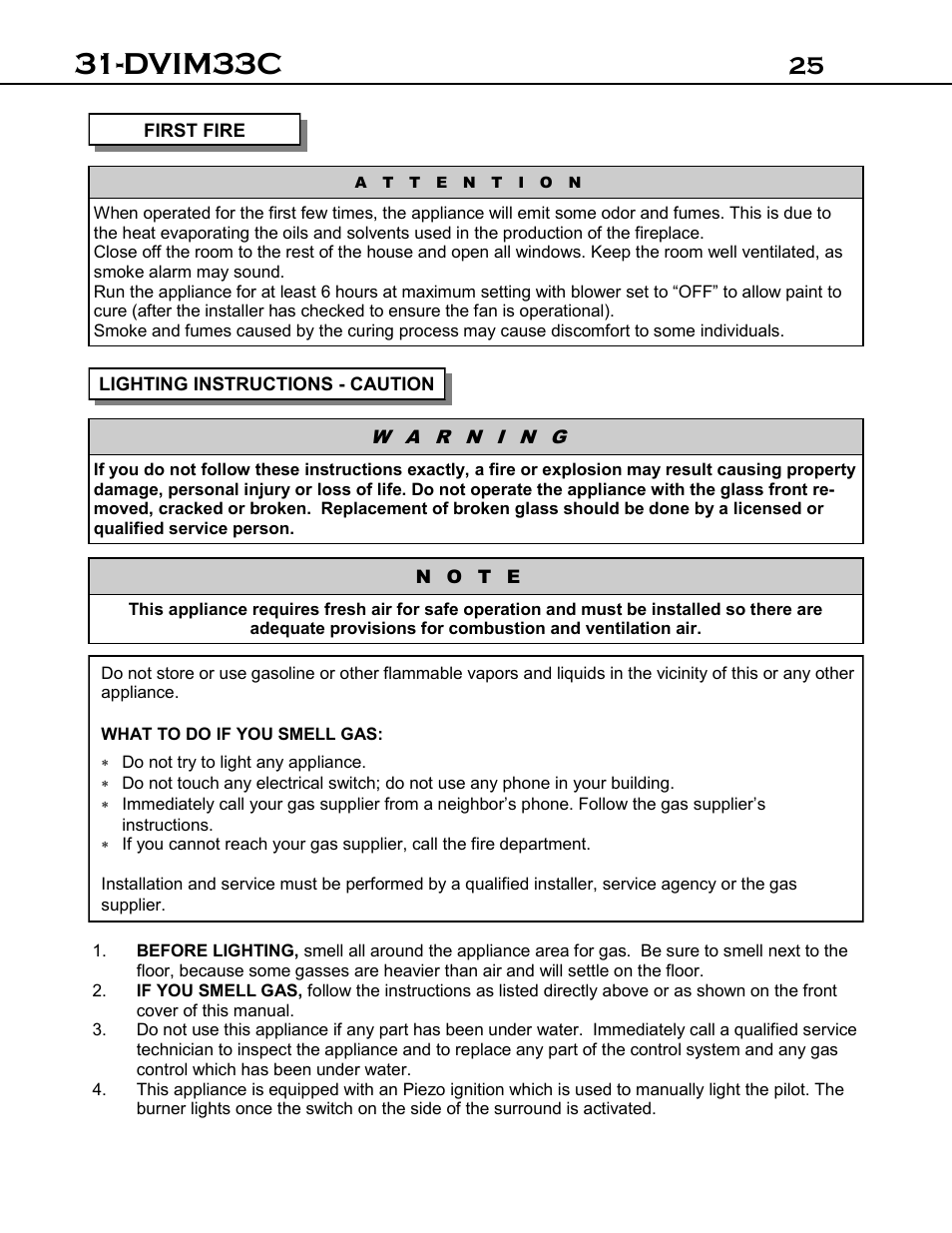 Dvim33c | Archgard 31-DVIM33C User Manual | Page 25 / 40