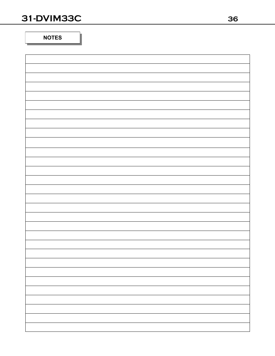 Dvim33c | Archgard 31-DVIM33C User Manual | Page 36 / 40