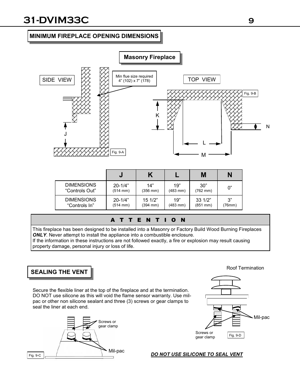 Dvim33c, Jk l m n | Archgard 31-DVIM33C User Manual | Page 9 / 40