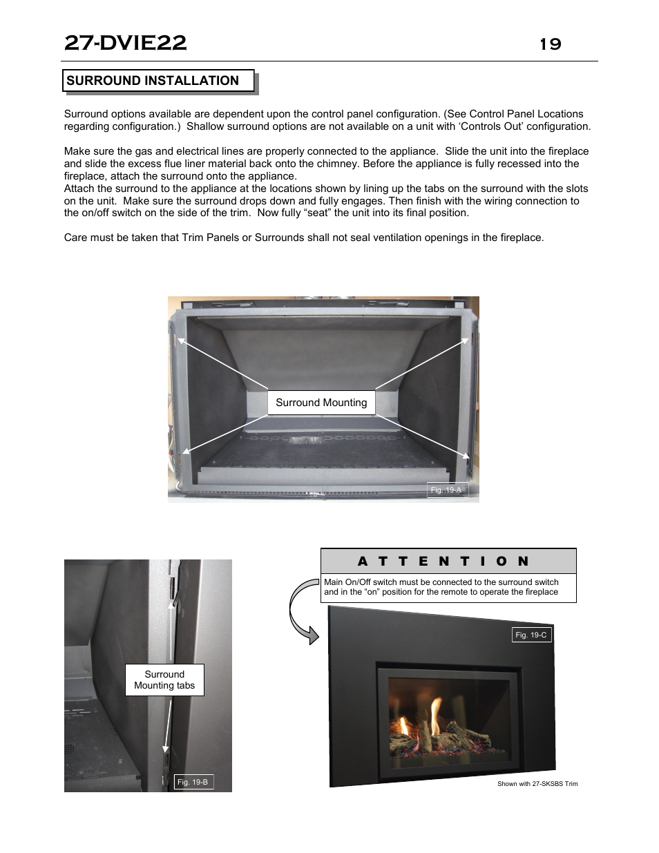 Dvie22 | Archgard 27-DVIE22N User Manual | Page 19 / 48