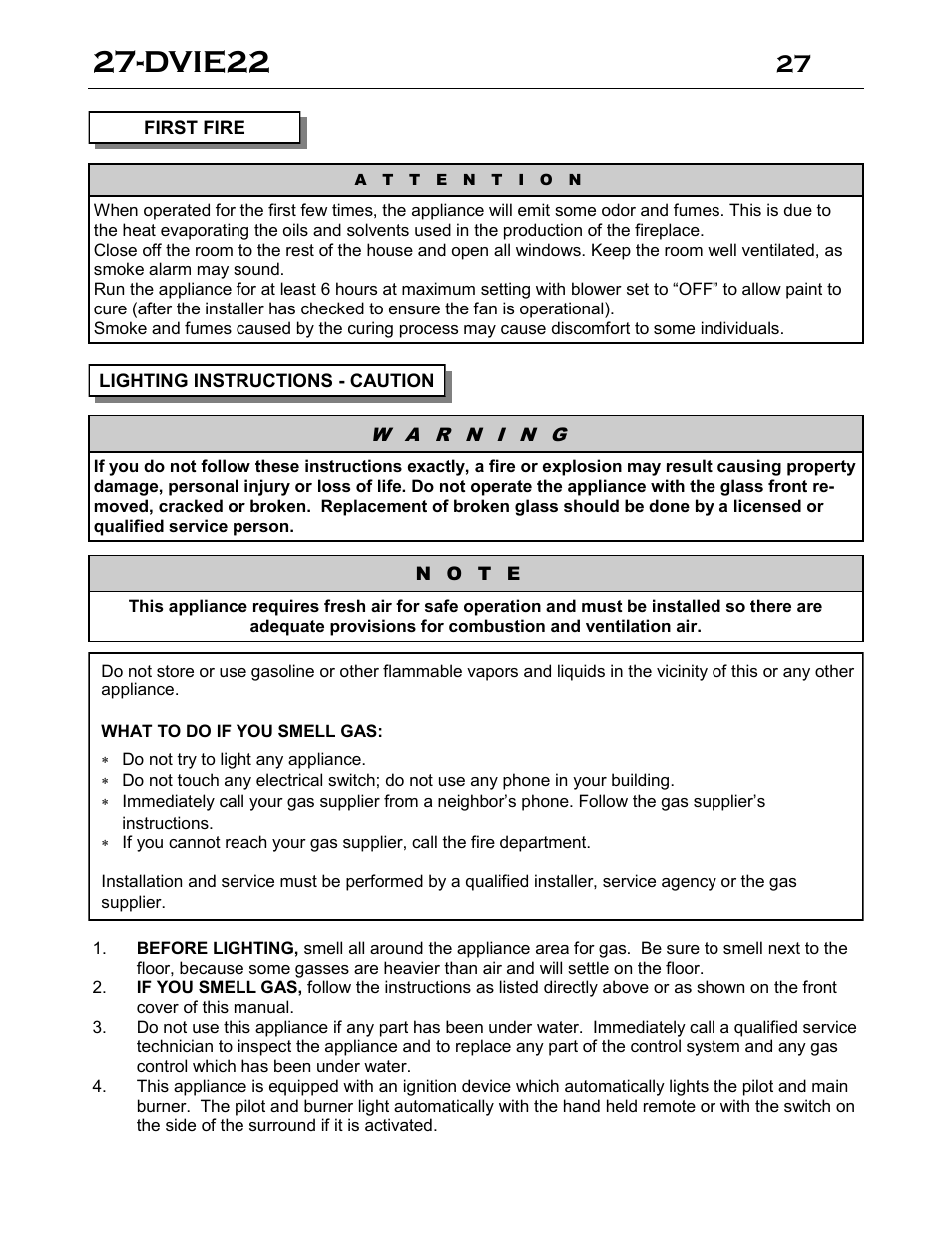 Dvie22 | Archgard 27-DVIE22N User Manual | Page 27 / 48