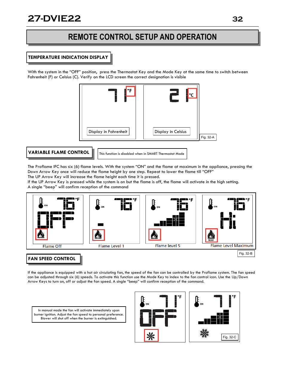 Dvie22, Remote control setup and operation | Archgard 27-DVIE22N User Manual | Page 32 / 48