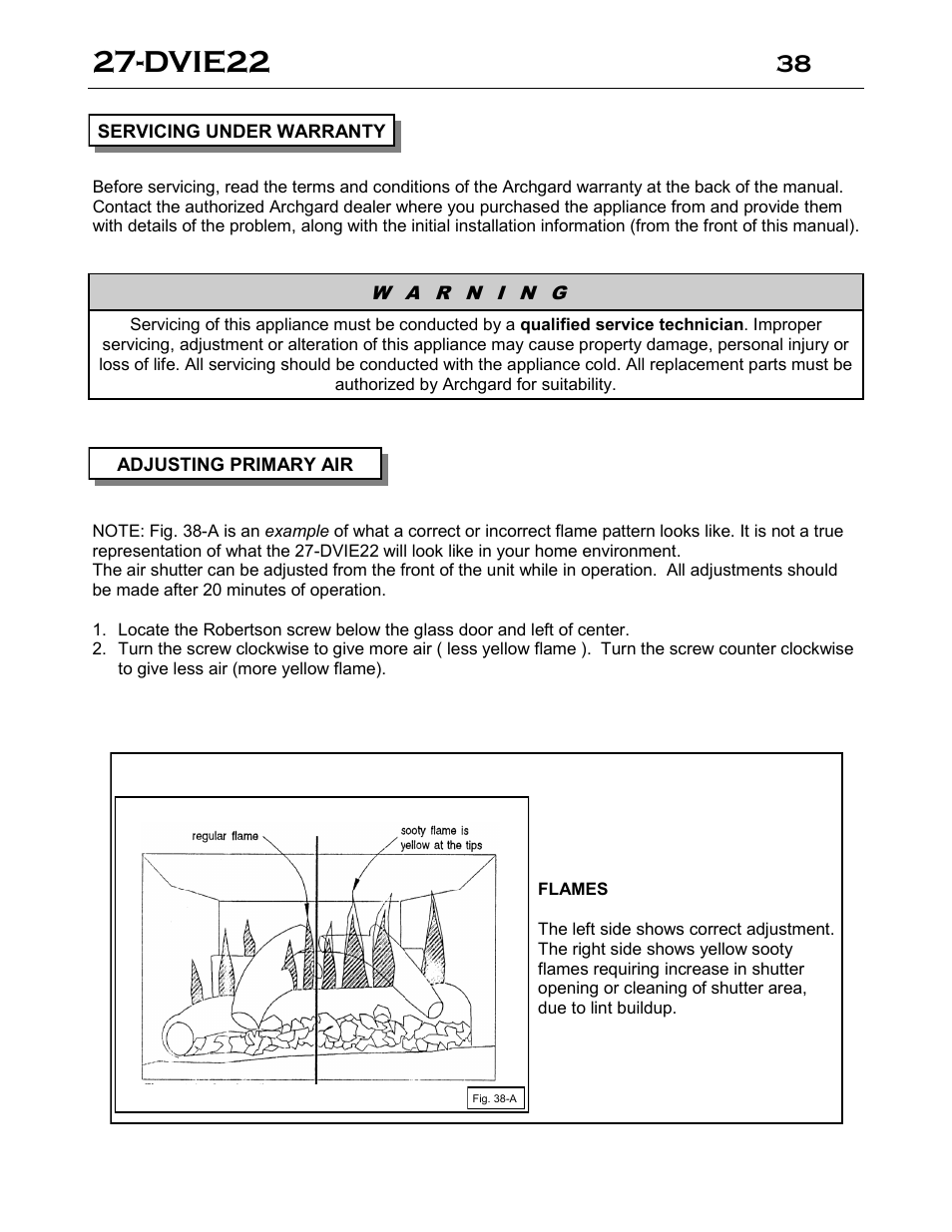 Dvie22 | Archgard 27-DVIE22N User Manual | Page 38 / 48