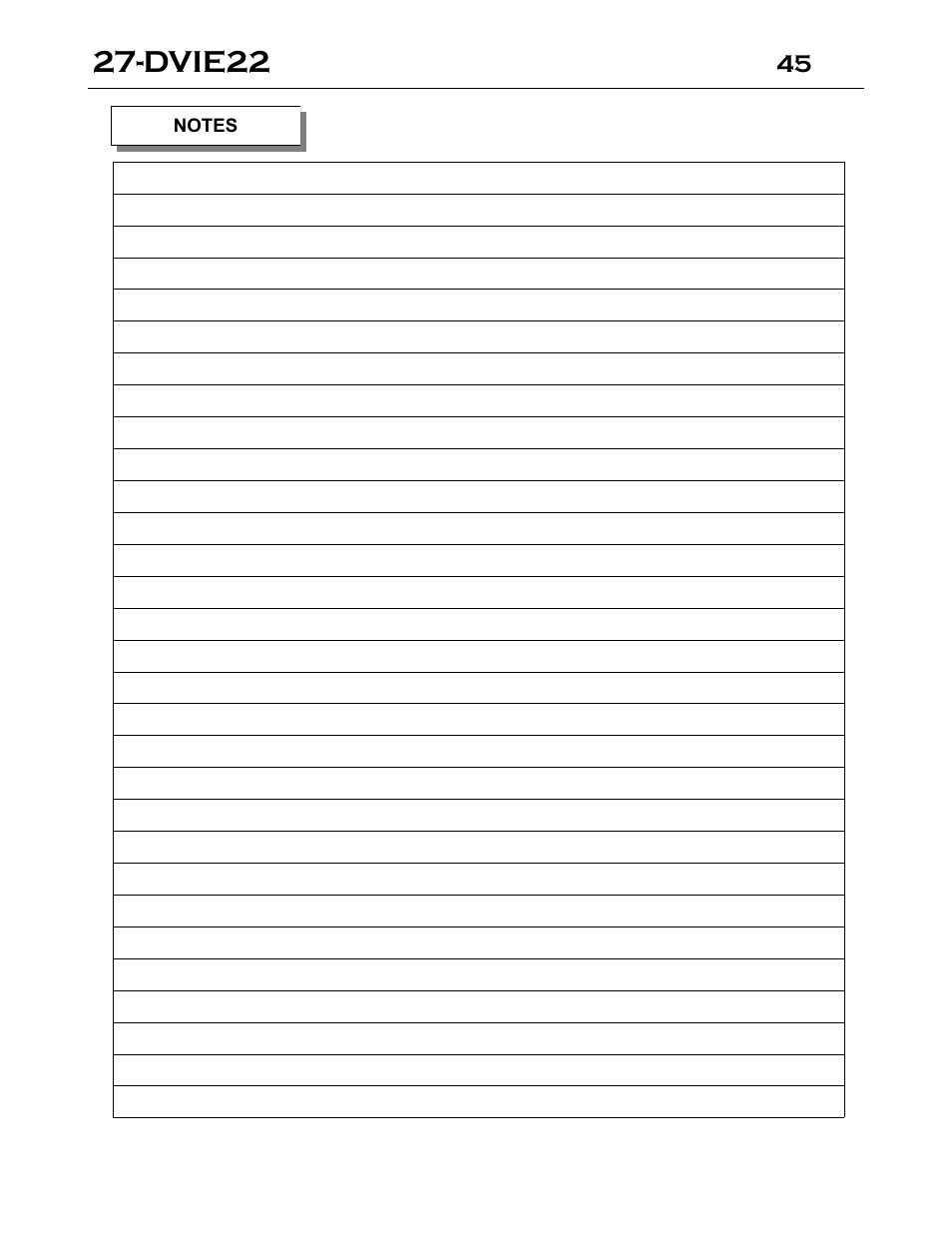 Dvie22 | Archgard 27-DVIE22N User Manual | Page 45 / 48