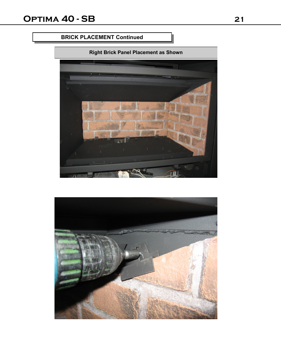 Optima 40 - sb | Archgard 40-DVI40N User Manual | Page 21 / 45