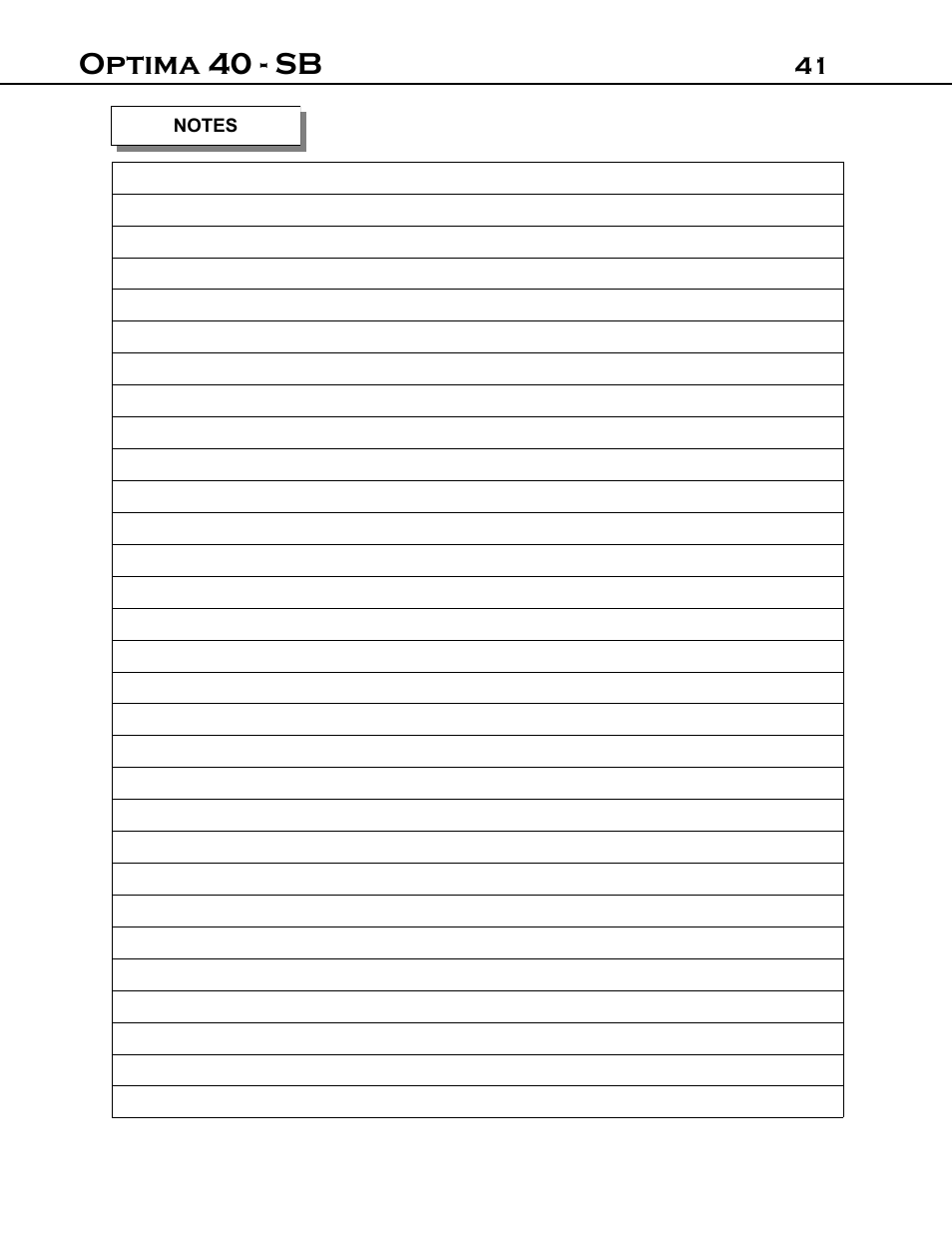 Optima 40 - sb | Archgard 40-DVI40N User Manual | Page 41 / 45