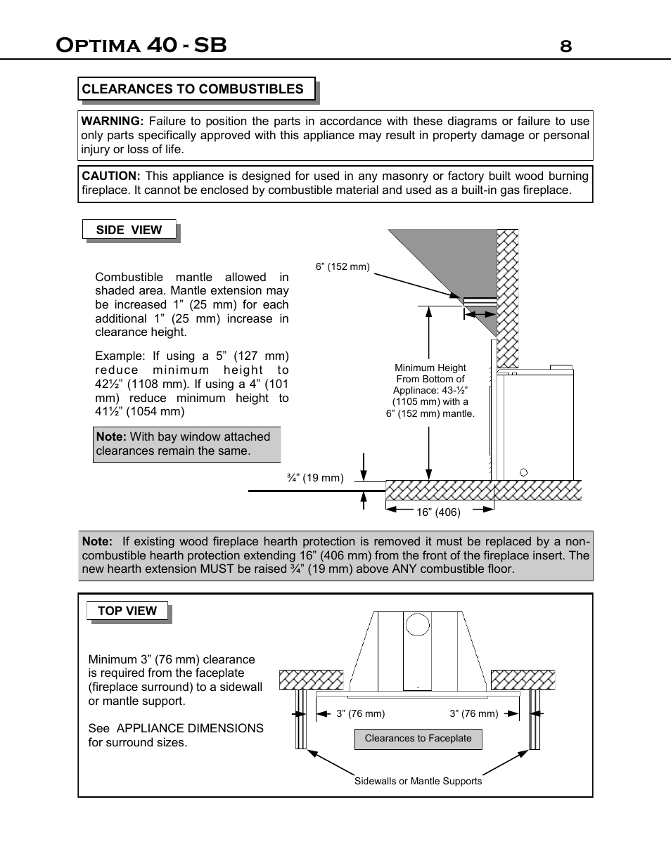 Optima 40 - sb | Archgard 40-DVI40N User Manual | Page 8 / 45