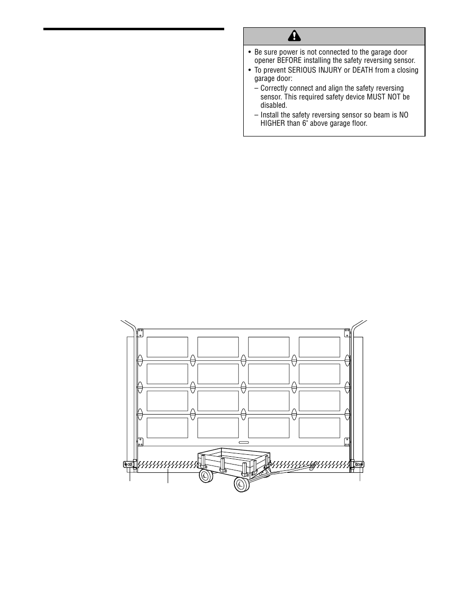 Install the protector system, Warning caution warning warning, Installation step 10 | Chamberlain WHISPER DRIVE WD912K User Manual | Page 21 / 40