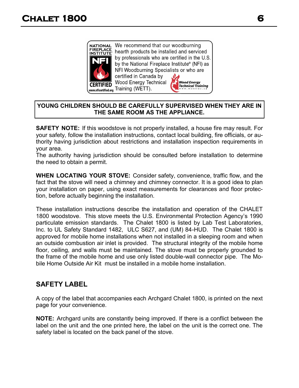 Archgard 10-1800P User Manual | Page 6 / 40