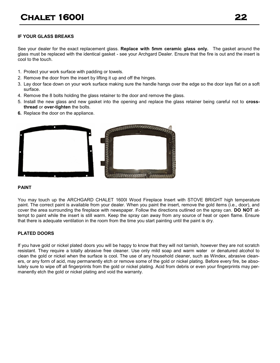 Archgard 60-1600I User Manual | Page 22 / 28