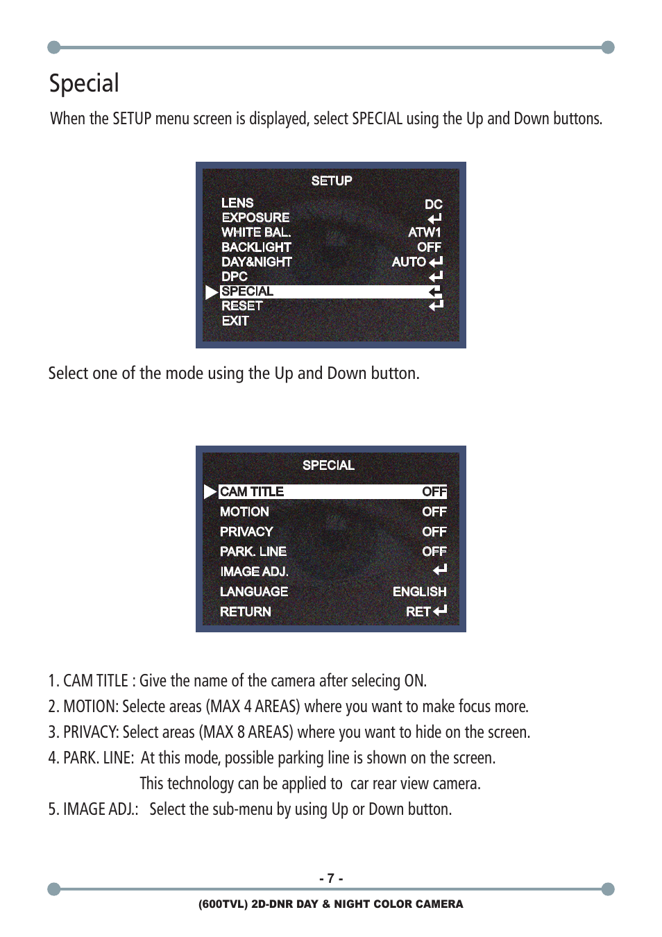 Special | ARM Electronics C600BCDNVFIR User Manual | Page 9 / 12