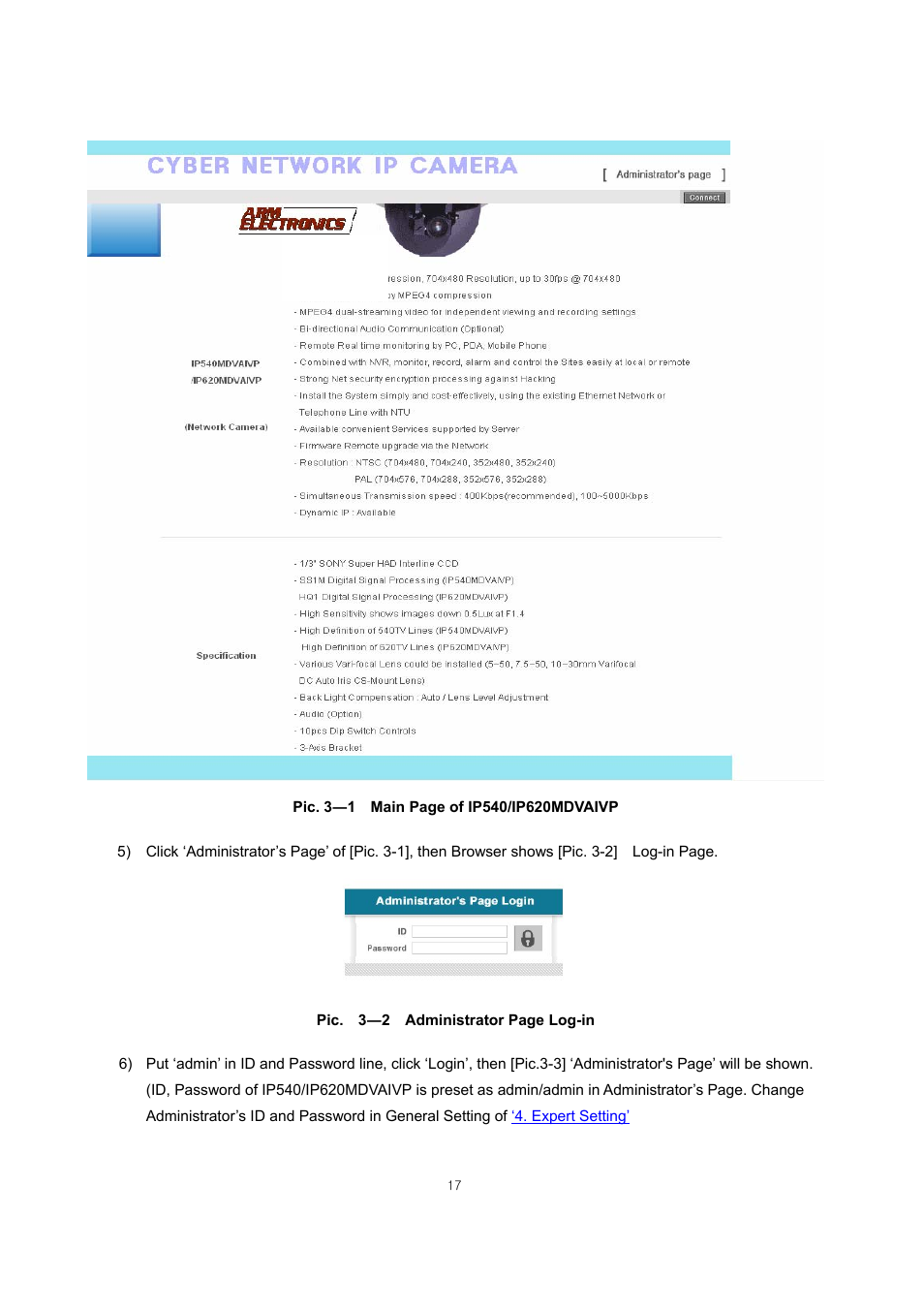 ARM Electronics IP540_620MDVANVP User Manual | Page 17 / 67