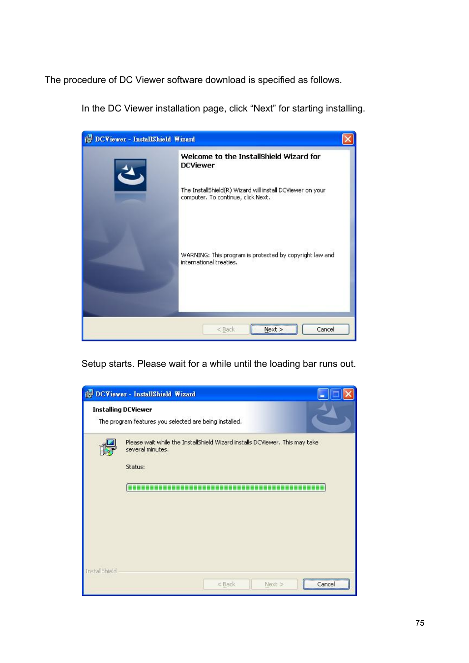 Appendix c: dc viewer download procedure | ARM Electronics MP13DVPDN User Manual | Page 76 / 77