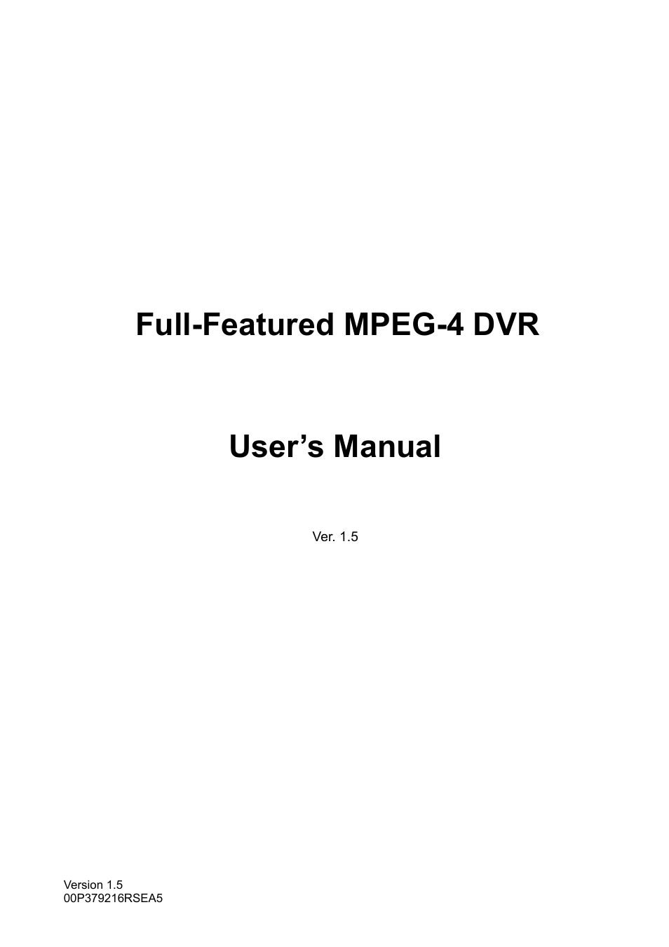 ARM Electronics DVRCD120 User Manual | 47 pages