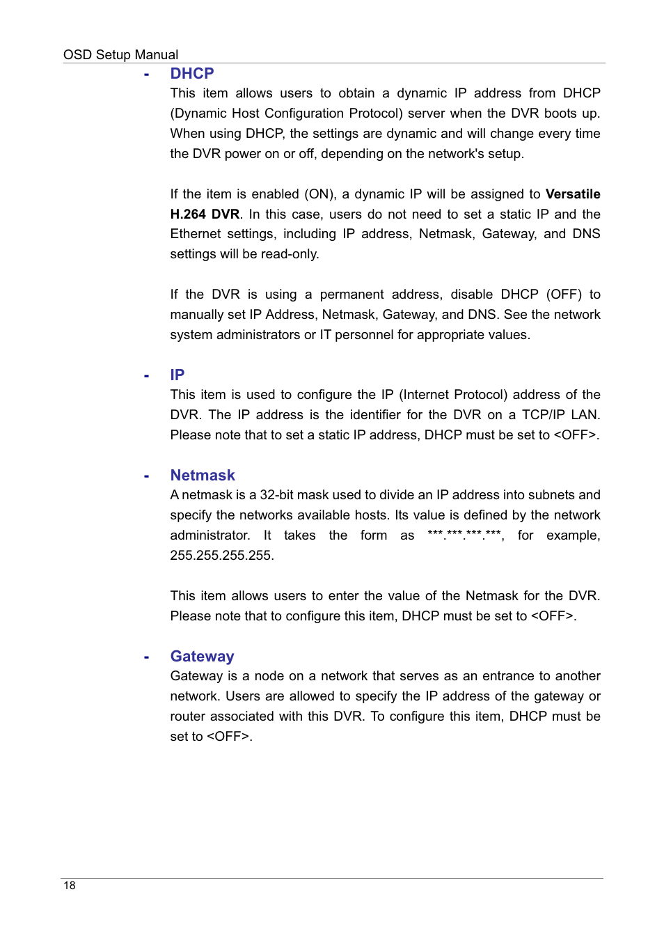 ARM Electronics DVRHD OSD User Manual | Page 19 / 67