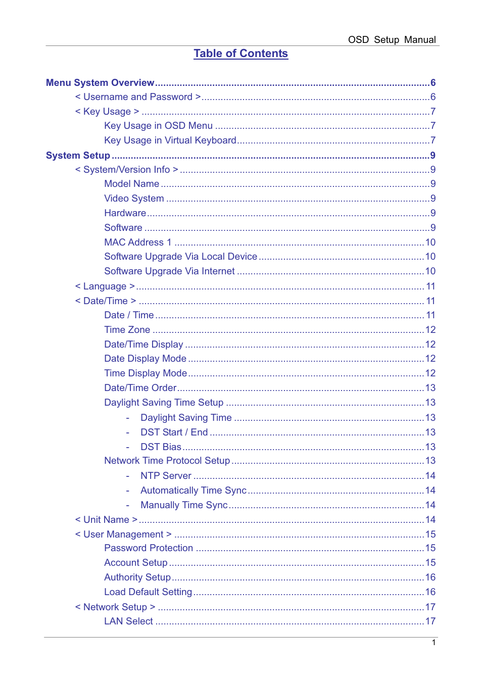 ARM Electronics DVRHD OSD User Manual | Page 2 / 67