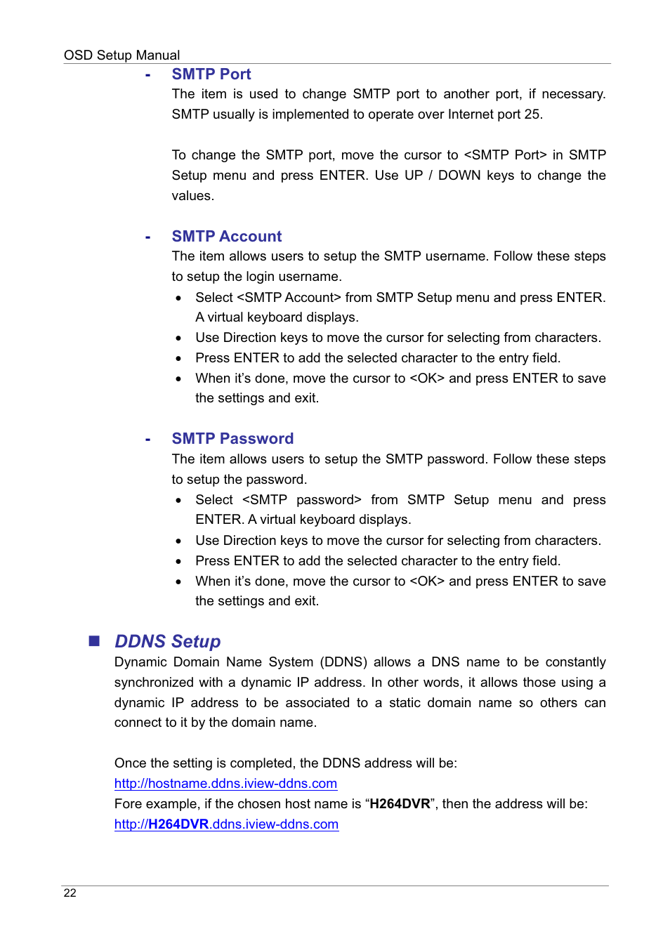 Ddns setup | ARM Electronics DVRHD OSD User Manual | Page 23 / 67