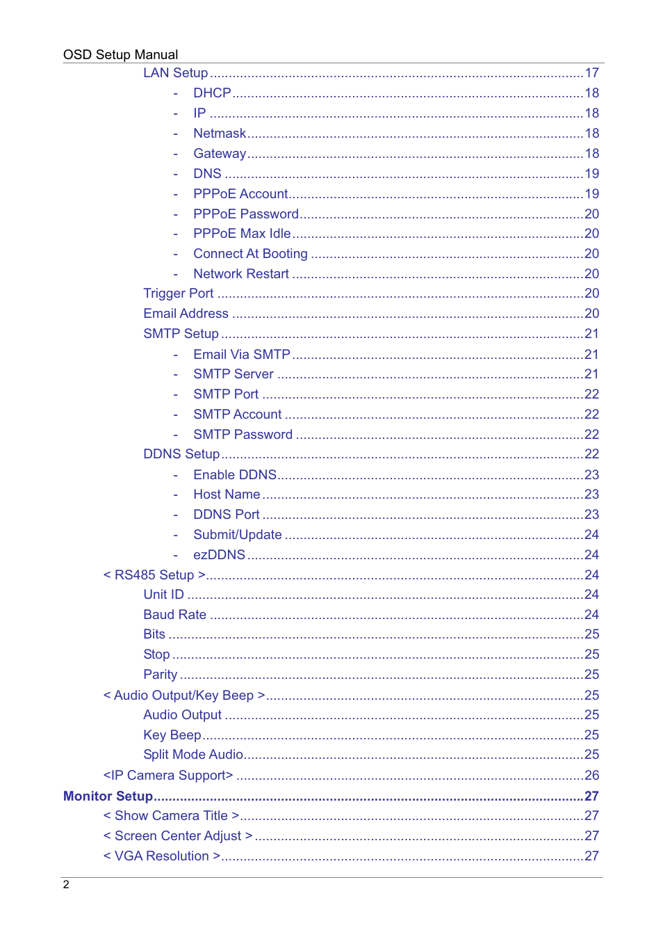 ARM Electronics DVRHD OSD User Manual | Page 3 / 67