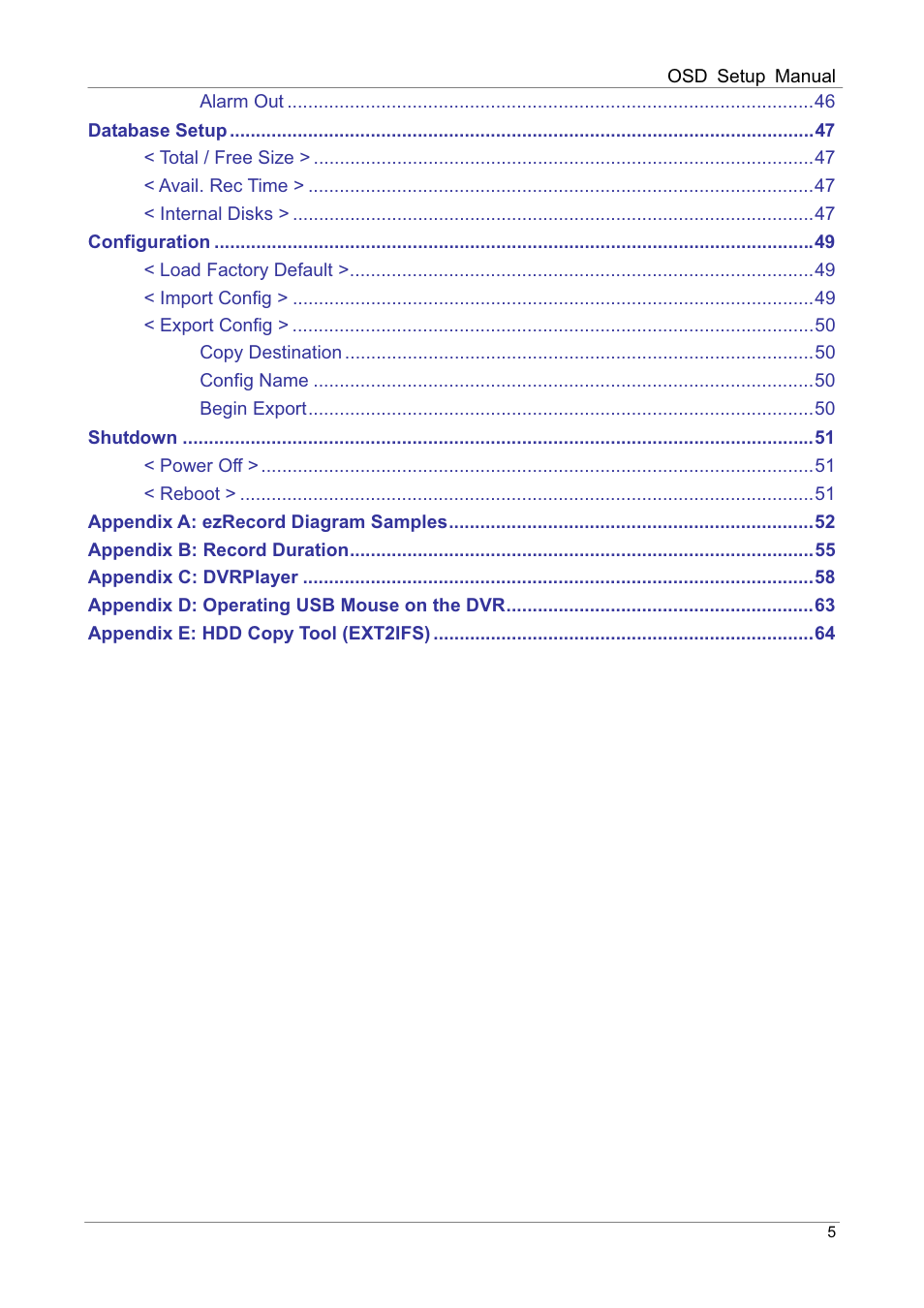 ARM Electronics DVRHD OSD User Manual | Page 6 / 67