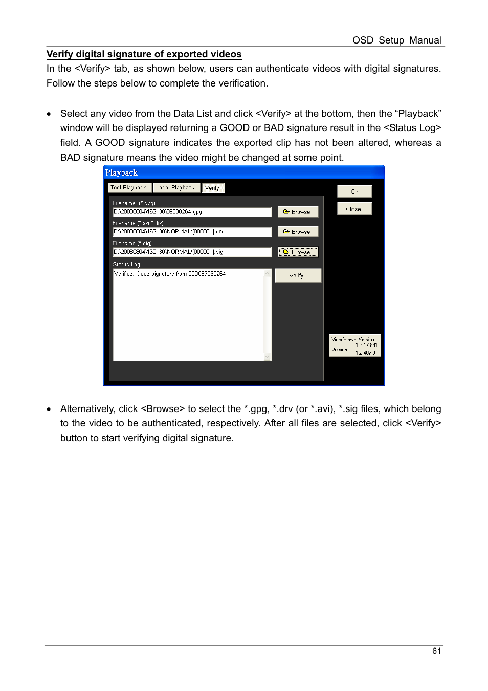 ARM Electronics DVRHD OSD User Manual | Page 62 / 67