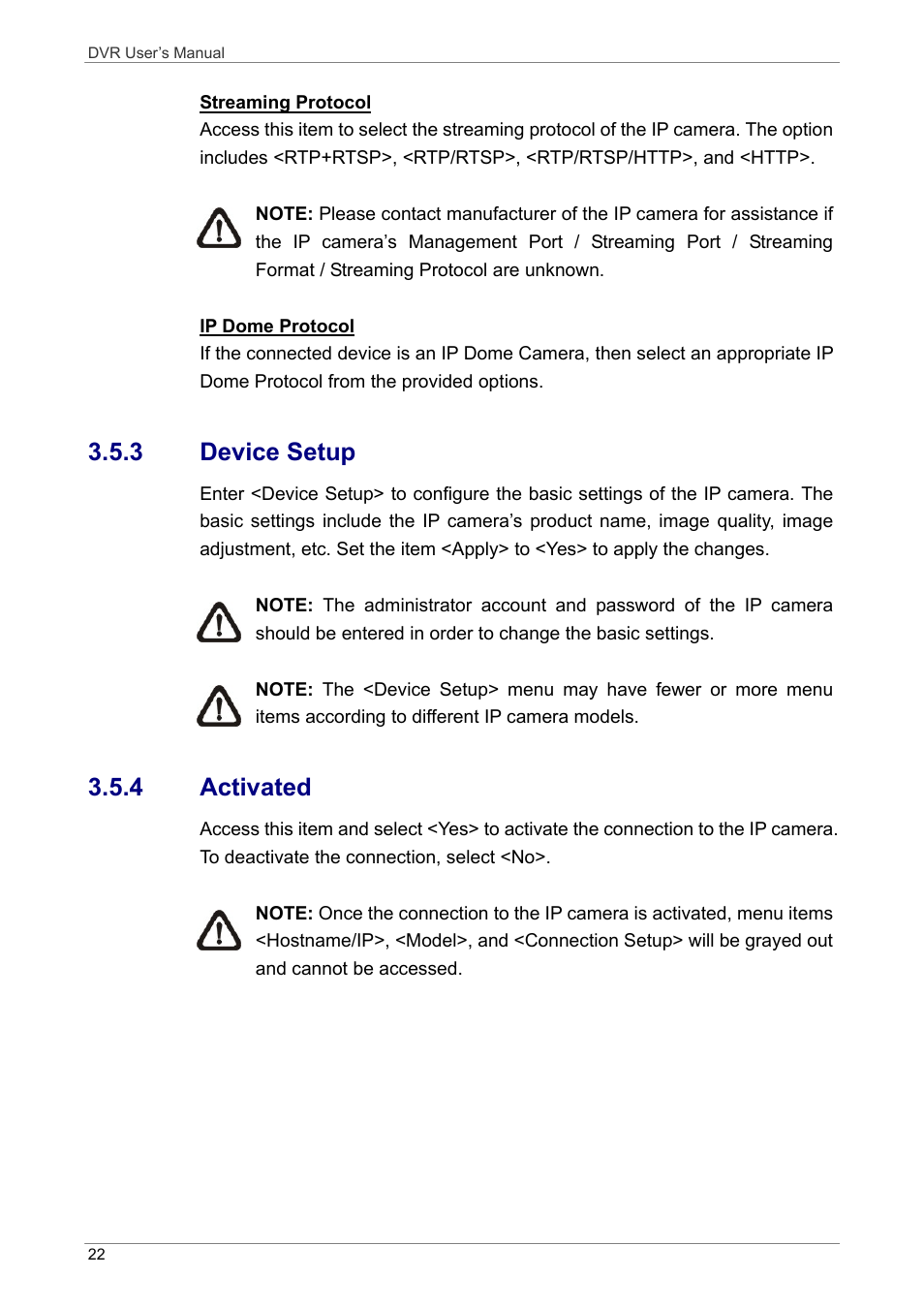 3 device setup, 4 activated | ARM Electronics DVRHD User Manual | Page 23 / 78