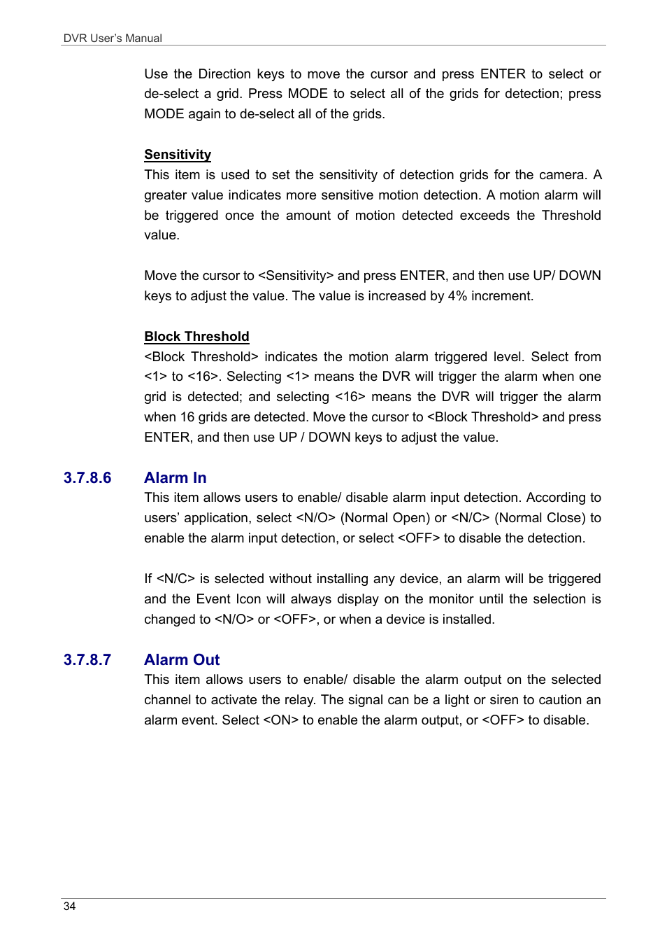 ARM Electronics DVRHD User Manual | Page 35 / 78