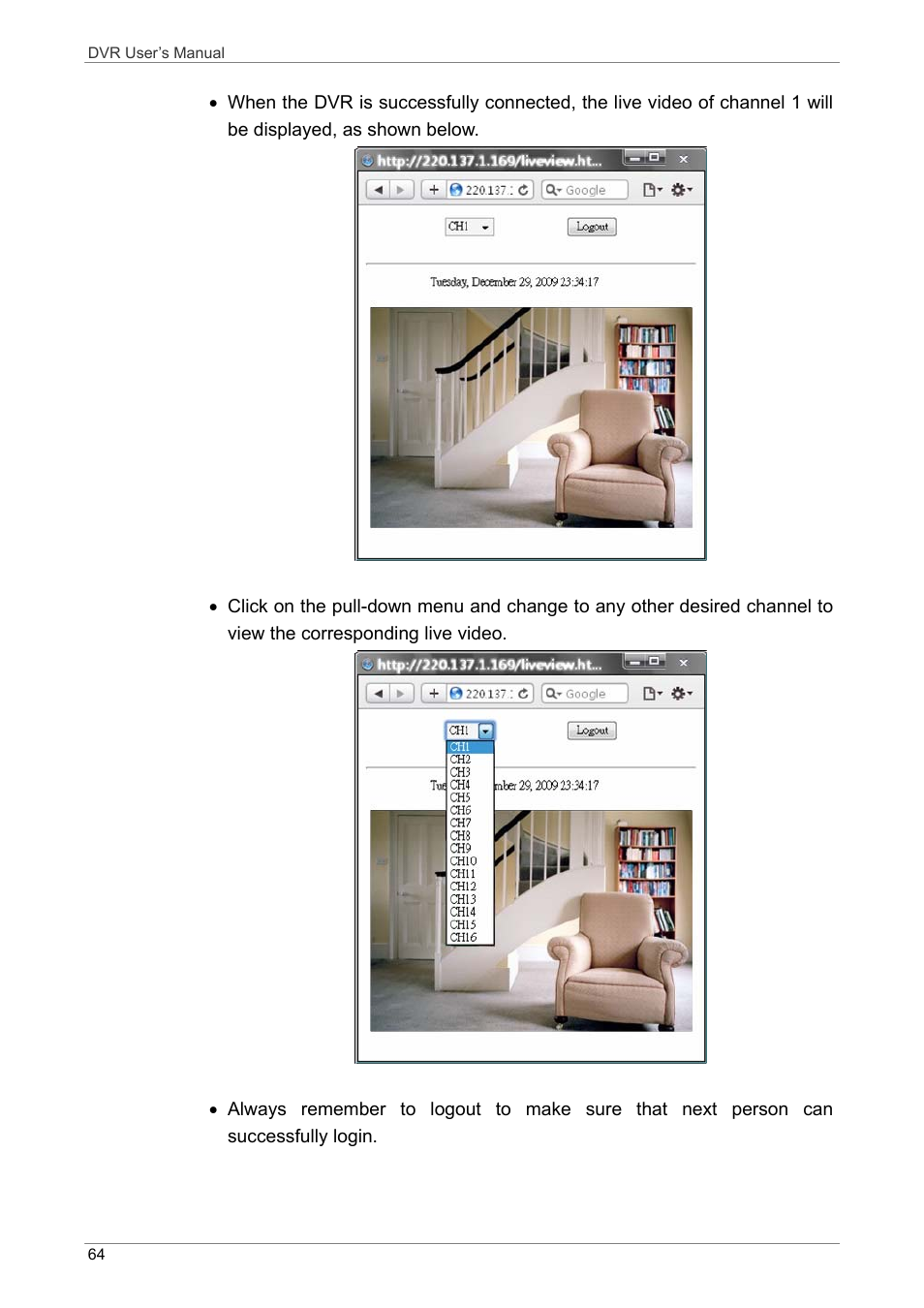 ARM Electronics DVRHD User Manual | Page 65 / 78