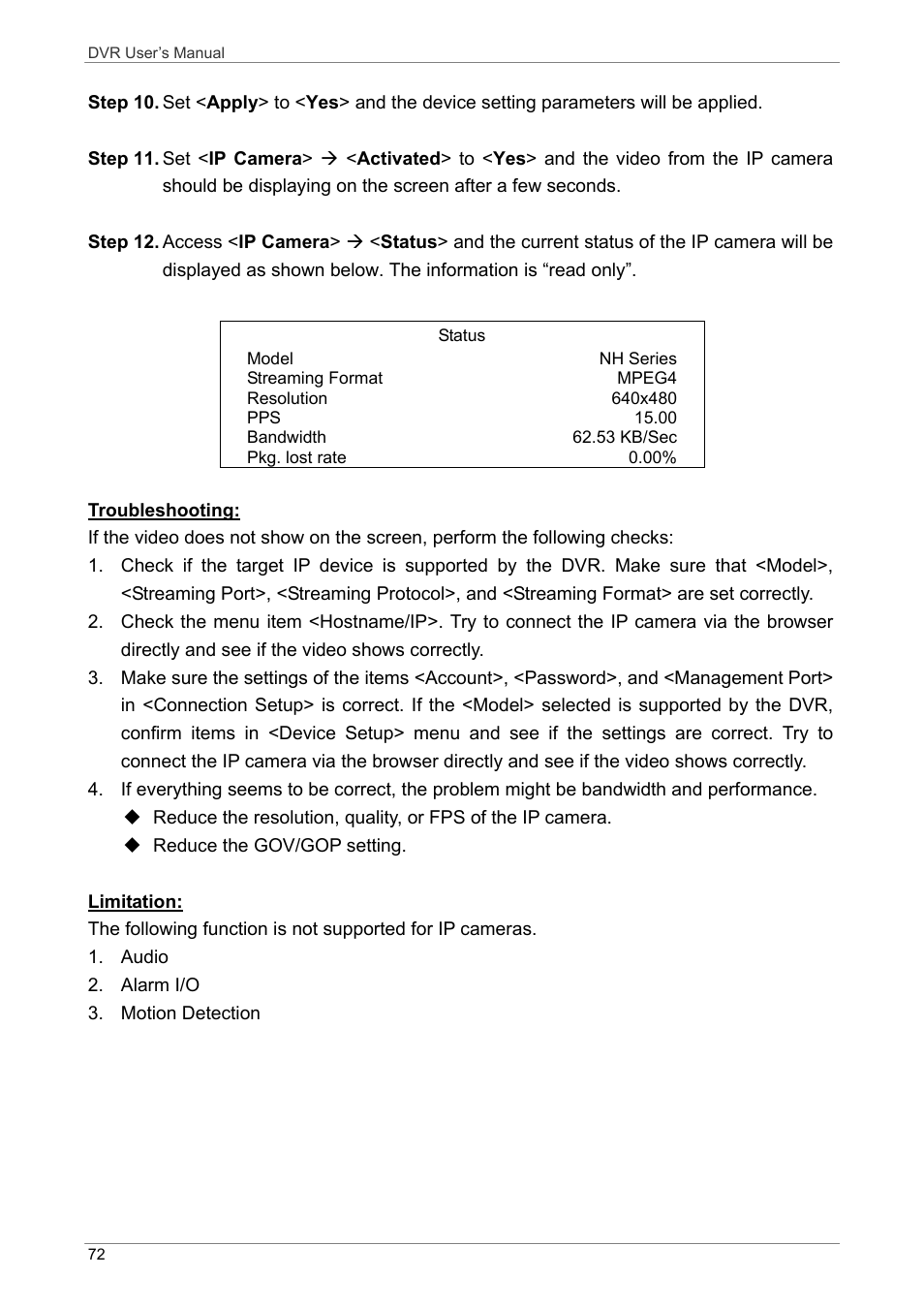 ARM Electronics DVRHD User Manual | Page 73 / 78