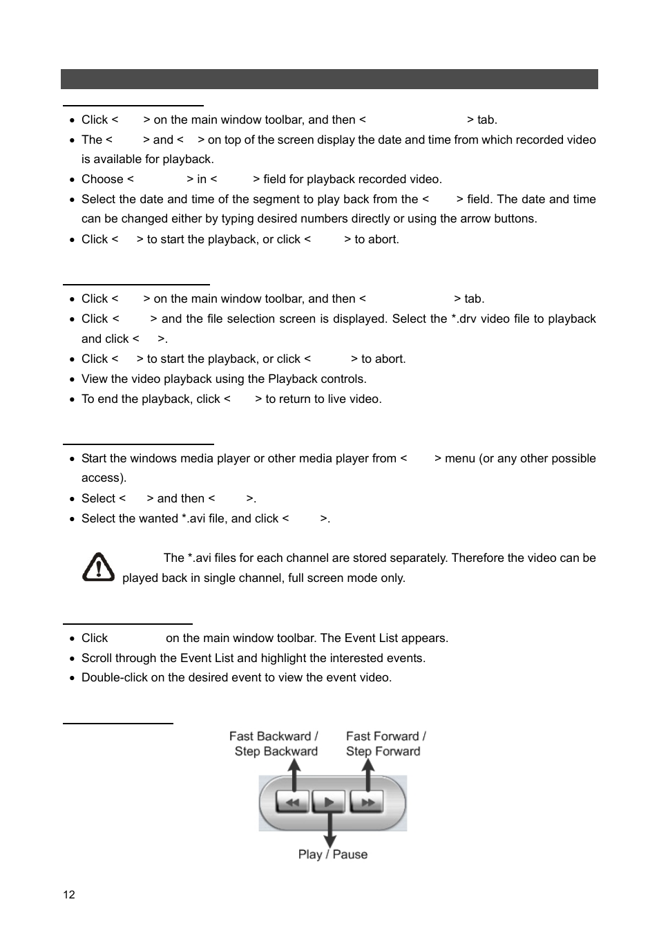 Dvrremote playback | ARM Electronics ARM HR Series User Manual | Page 12 / 12