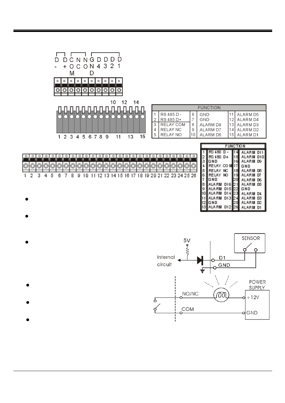 Jpeg2000 stand alone dvr user guide, 2 sensor and alarm installation | ARM Electronics JHD User Manual | Page 11 / 70