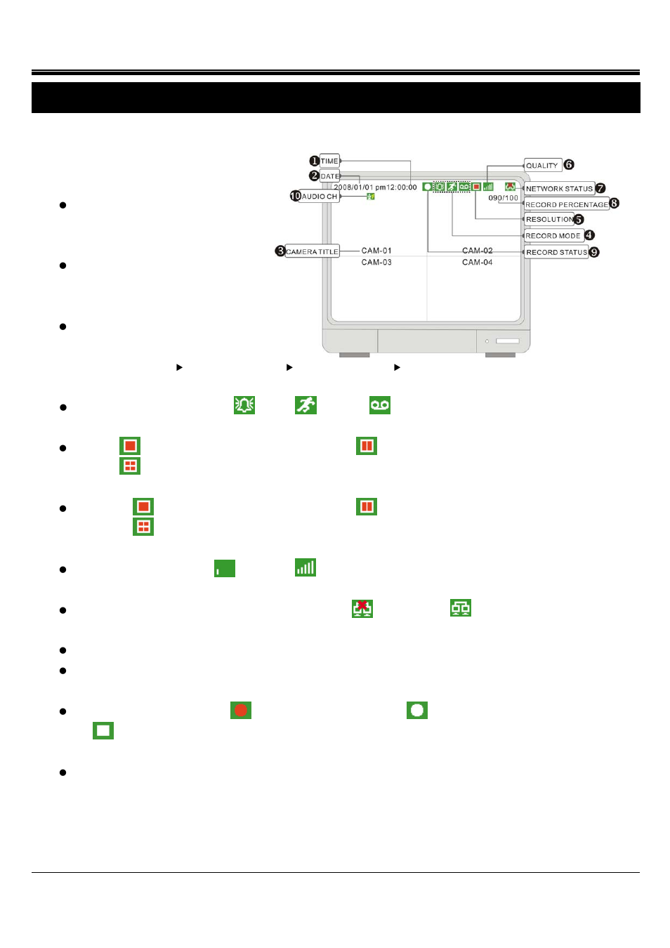 Jpeg2000 stand alone dvr user guide, Chap.3 operation, 1 display configuration | ARM Electronics JHD User Manual | Page 15 / 70