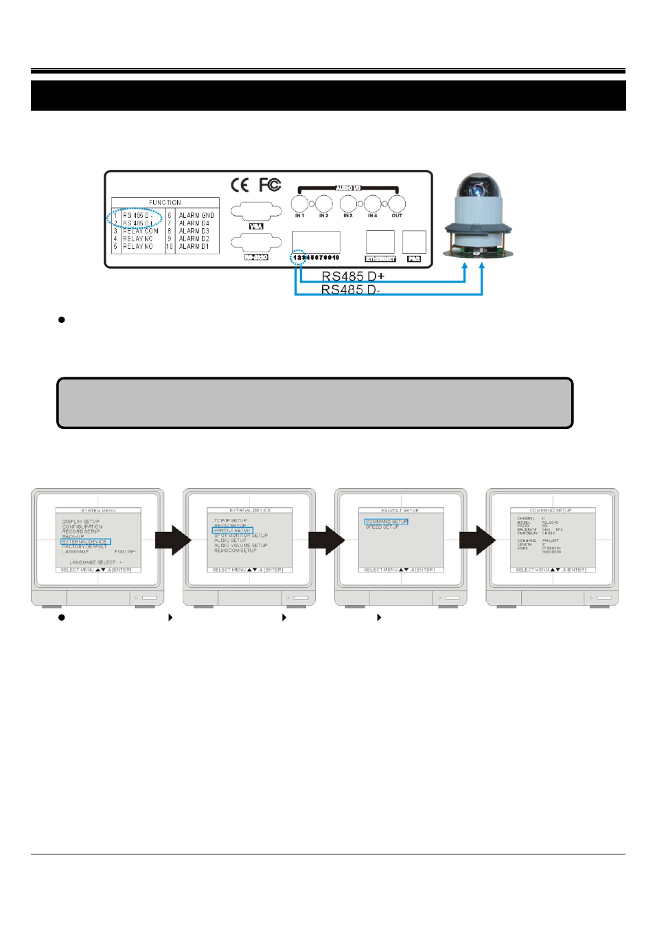 Jpeg2000 stand alone dvr user guide, Chap.5 ptz camera control, 1 ptz camera installation | ARM Electronics JHD User Manual | Page 43 / 70